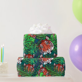 Jungle Tiger Wrapping Paper | fett und exotisch Geschenkpapier