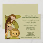 Jungle Time Animals Kinderdusche Einladung JTN-L (Vorne/Hinten)