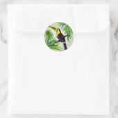 Jungle Toucan Runder Aufkleber (Tasche)