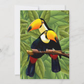Jungle Toucans Hochzeitseinladung Einladung (Rückseite)