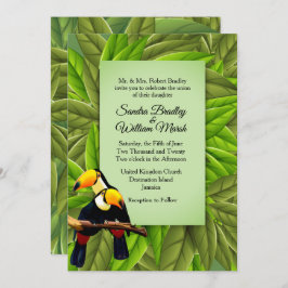 Jungle Toucans Hochzeitseinladung Einladung