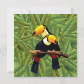 Jungle Toucans Hochzeitseinladung Einladung (Rückseite)