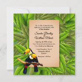 Jungle Toucans Hochzeitseinladung Einladung (Vorderseite)