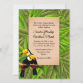 Jungle Toucans Hochzeitseinladung Einladung (Vorderseite)