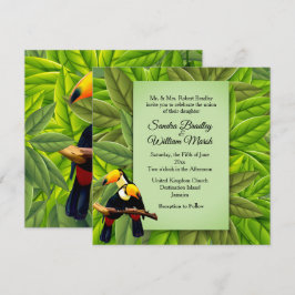 Jungle Toucans Hochzeitseinladung Einladung