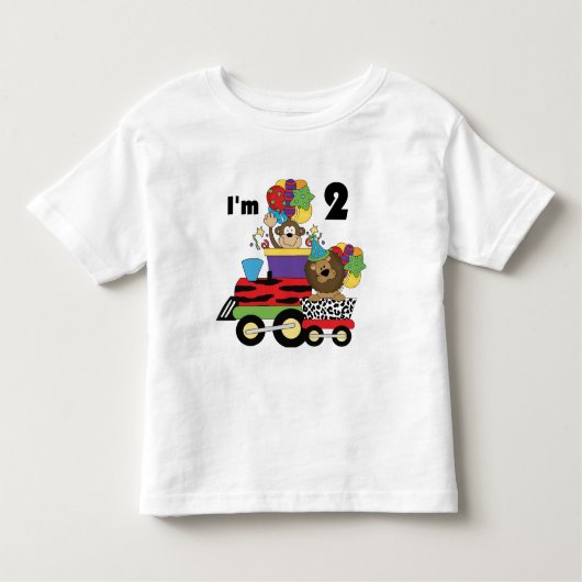 Jungle Train 2. Geburtstag T - Shirt und Geschenke (Vorderseite)