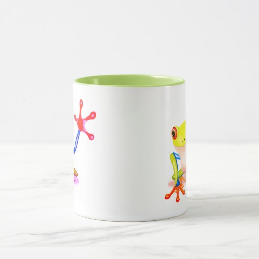 Jungle Tree Frog in hellen Farben Tasse (Zentrum)