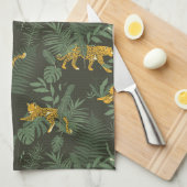 Jungle Tropical Camouflage Leopard Jungle Muster Geschirrtuch (Viertel Falte)