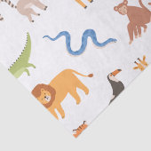 Jungle Tropical Safari Muster Wilder Tiere Seidenpapier (Detail)