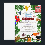 Jungle Tropical Summer Kids Bird Birthday Einladung<br><div class="desc">Geburtstagseinladung für die Geburtstagsparty der Kinder: Eule,  Papagei,  Tukane,  einige kleine Vögel und Babyvögel im Nest im Dschungel. Alles Gute zum Geburtstag! Lade deine Freunde zu deinem Nest ein! #bird #jungle #Summer #Geburtstag #tropische #Geburtsdayeinladung #Kidswedyinvitations #niedlich #kids #children #inderGeburtstagsfeier #forkids #toucan #birdnest #parrot #evull. #kleinvögel</div>