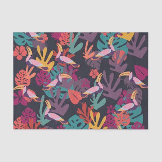  Jungle und Tropical Birds Tissue Paper Seidenpapier (Vorderseite)