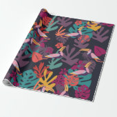 Jungle und Tropical Birds Wrapping Paper Geschenkpapier (Ungerollt)