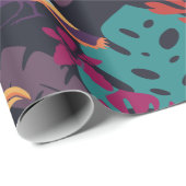 Jungle und Tropical Birds Wrapping Paper Geschenkpapier (Rolleneckpunkt)