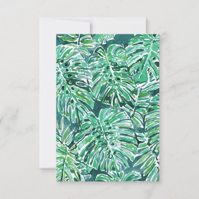 JUNGLE VIBES Green Tropical Monstera Muster (Vorderseite)