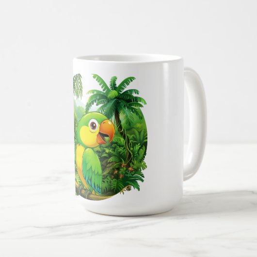Jungle Vibes Kaffeetasse (VorderseiteRechts)