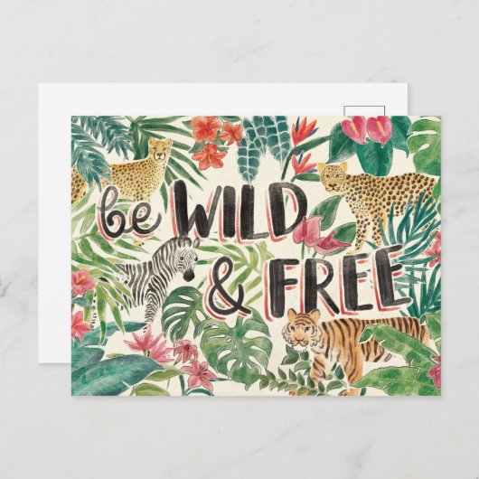 Jungle Vibes Postkarte (Vorne/Hinten)