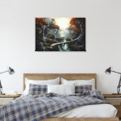 Jungle Wanderer: Fantasy Landschaft Kunst, Dichtun Leinwanddruck (Insitu (Schlafzimmer))