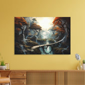 Jungle Wanderer: Fantasy Landschaft Kunst, Dichtun Leinwanddruck (Insitu (Wohnzimmer))