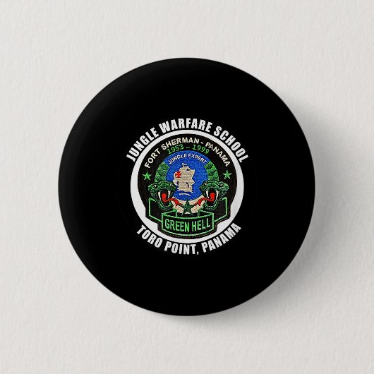 Jungle Warfare School Fort Sherman Toro Point Pana Button (Vorderseite)