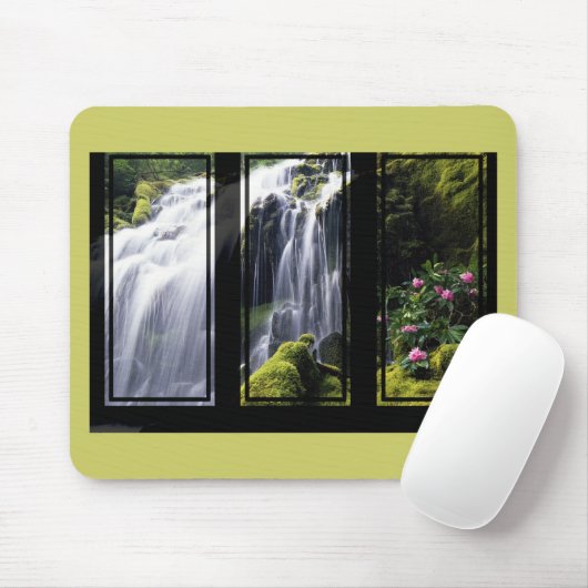 Jungle Waterfall Triptychon Mousepad (Mit Mouse)