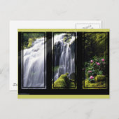 Jungle Waterfall Triptychon Postkarte (Vorne/Hinten)