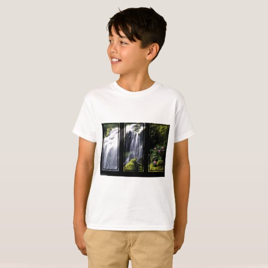 Jungle Waterfall Triptychon T-Shirt (Vorne ganz)