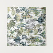 Jungle White Tigers Tapestry Wandteppich (Vorderseite (Horizontal))