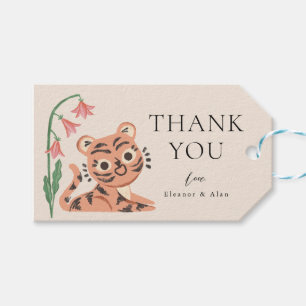 Jungle Wild Animal Tiger Kids Party Gift Tag Geschenkanhänger