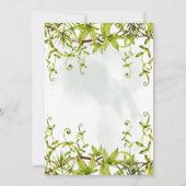 Jungle Wild Animals Baby Dusche Tropische Safari Einladung (Rückseite)