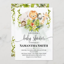 Jungle Wild Animals Baby Dusche Tropische Safari