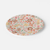 Jungle Wild Baby Animal Tropical Paper Plate Pappteller (Schrägansicht)