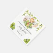 Jungle Wild Baby Animals Tropical Baby Dusche Serviette (Ecke)