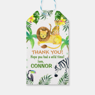 Jungle Wild Birthday Favor Tag Geschenkanhänger