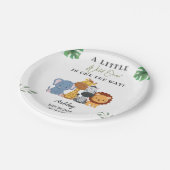 Jungle Wild One Baby Dusche Pappteller (Schrägansicht)