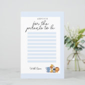 Jungle Wild One Baby Shower Advice für die Eltern (Stehend Vorderseite)