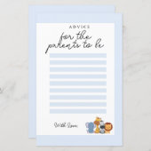 Jungle Wild One Baby Shower Advice für die Eltern (Vorne/Hinten)