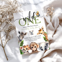 Jungle Wild One Safari Animal Baby Dusche