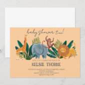 Jungle Wildlife Baby Shower Einladung (Vorne/Hinten)