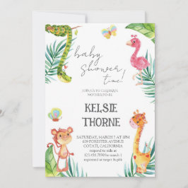 Jungle Wildlife Baby Shower Einladung
