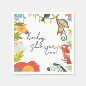 Jungle Wildlife Baby Shower Serviette (Vorderseite)