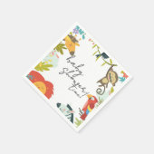Jungle Wildlife Baby Shower Serviette (Ecke)