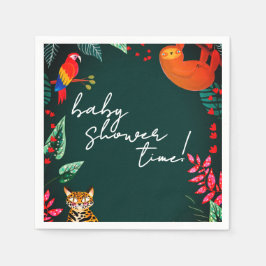 Jungle Wildlife Baby Shower Serviette