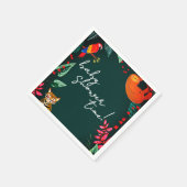 Jungle Wildlife Baby Shower Serviette (Ecke)