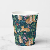 Jungle Wildlife Baby Shower Wilde Katzen Tigers Pappbecher (Rückseite)