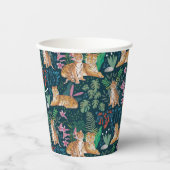 Jungle Wildlife Baby Shower Wilde Katzen Tigers Pappbecher (Vorderseite)