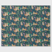 Jungle Wildlife Nature Wilde Katzen Tigers Geschenkpapier (Flach)