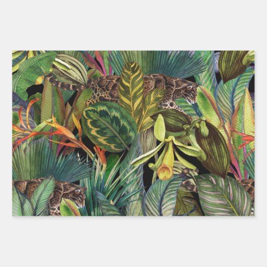 Jungle Wrapping Paper Geschenkpapier Set (Vorderseite)