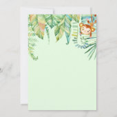 Jungle Young Wild und Three Birthday Party Einladung (Rückseite)