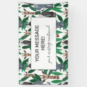 Jungle Zebra Elephant Giraffe Safari Tiere Banner (Vertikal)