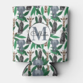 Jungle Zebra Elephant Giraffe Safari Tiere Dosenkühler (Vorderseite)